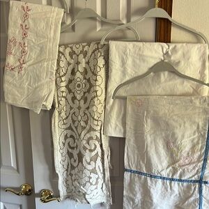 Elegant White and Cream Textiles Set